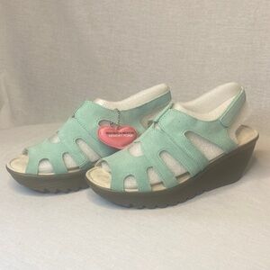 Skechers Mint Green Wedge Sandals